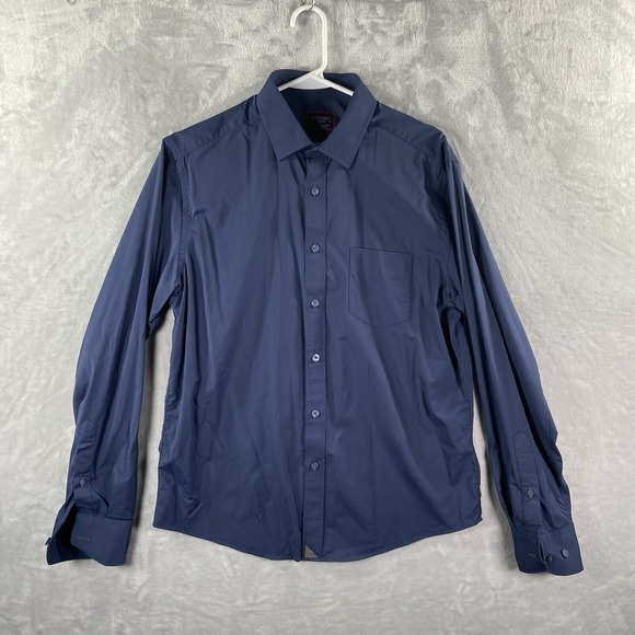 UNTUCKit Other - UNTUCKit Shirt men's Medium Button Up Performance Stretch Blue Casual Pocket